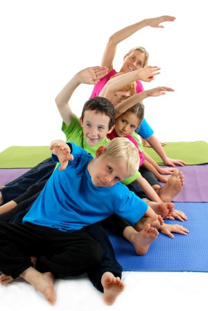 Yoga for Kids - Kids sitting in a yoga pose